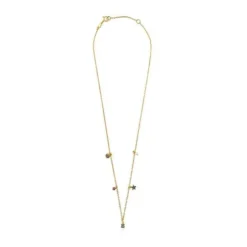 Silver vermeil TOUS New Motif Necklace with gemstones and pearl