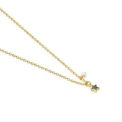 Silver vermeil TOUS New Motif Necklace with sapphire star