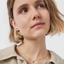 Silver vermeil TOUS New Motif Necklace with sapphire star