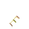 Silver vermeil TOUS Straight Triple earcuff with rhodolites, chrome diopside and gemstones