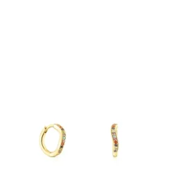 Silver vermeil TOUS Vibrant Colors Hoop earrings with gemstones