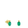 Silver vermeil Virtual Garden Earrings with chalcedony and citrine