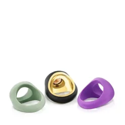 Silver vermeil Virtual Garden Signet ring set with smoky quartz