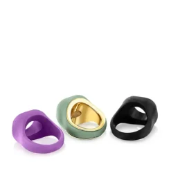 Silver vermeil Virtual Garden Signet ring set with amethyst