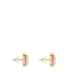 Silver vermeil Virtual Garden Earrings with rhodonite