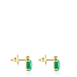 Silver vermeil Virtual Garden Earrings with chalcedony and citrine