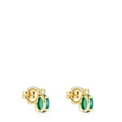 Silver vermeil Virtual Garden Earrings with chalcedony and citrine