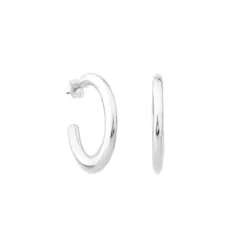 Silver Warm Hoop earrings