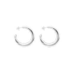 Silver Warm Hoop earrings