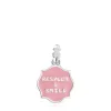Silver with Enamel Medallions Respect & Smile Pendant