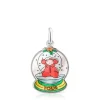 Silver Xmas Collection snow ball Pendant with mother-of-pearl