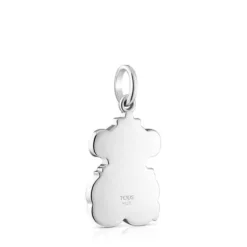 Silver Xmas Collection tree bear Pendant with mother-of-pearl