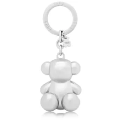 Silver-colored metal Bold Bear Key ring