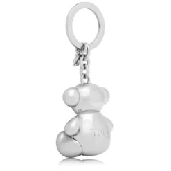 Silver-colored metal Bold Bear Key ring