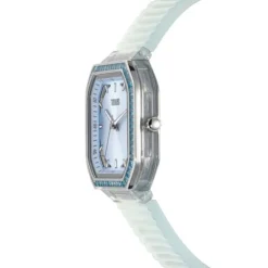 Sky-blue-colored steel Analogue watch with zirconias Gleam Fresh