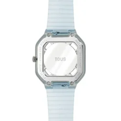 Sky-blue-colored steel Analogue watch with zirconias Gleam Fresh
