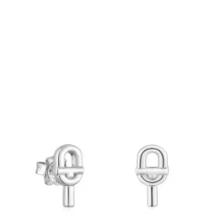 Small 14 mm silver logo Earrings TOUS MANIFESTO