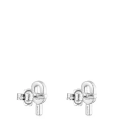 Small 14 mm silver logo Earrings TOUS MANIFESTO