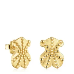 Small bear Earrings with 18kt gold plating over silver TOUS Grain