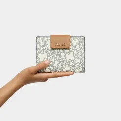 Small beige and black Kaos Mini wallet
