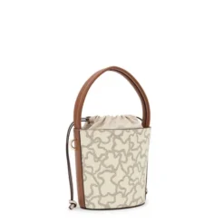 Small beige Bucket bag Kaos Icon