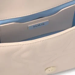 Small beige Kaos Dream Crossbody bag with flap