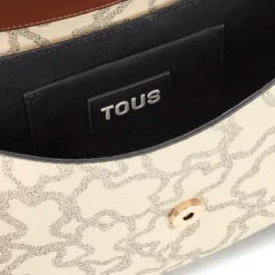Small beige Kaos Icon Crossbody bag