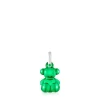 Small Bold Bear green steel bear Pendant