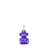 Small Bold Bear lilac steel bear Pendant
