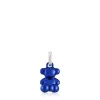 Small Bold Bear navy blue steel bear Pendant