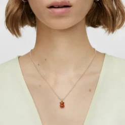 Small Bold Bear orange steel bear Pendant