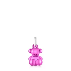 Small Bold Bear pink steel bear Pendant