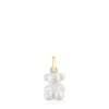 Small Bold Bear white steel bear Pendant