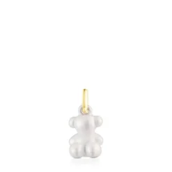 Small Bold Bear white steel bear Pendant