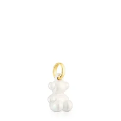 Small Bold Bear white steel bear Pendant