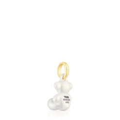 Small Bold Bear white steel bear Pendant