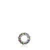 Small Dark Silver Shield Pendant with Gemstones