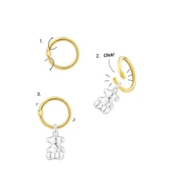 Small Earrings with 18kt gold plating over silver Hold Oval