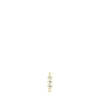 Small gold Strip hoop earring with diamonds Les Classiques