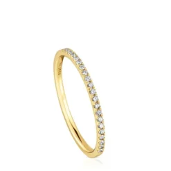 Small Half eternity ring in gold with diamonds Les Classiques