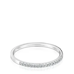 Small Half eternity ring in white gold with diamonds Les Classiques