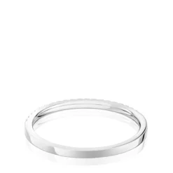 Small Half eternity ring in white gold with diamonds Les Classiques