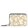 Small Kaos Icon Wallet in Multi Beige - Red