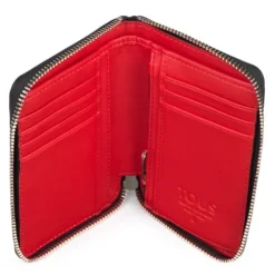 Small Kaos Icon Wallet in Multi Beige - Red