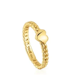 Small 18kt gold plating over silver heart Ring Bold Motif