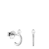 Small Les Classiques Earrings in White gold with Diamonds and Pearl