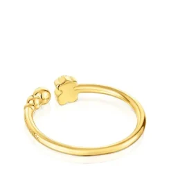 Small open Ring with 18kt gold plating over silver and motifs TOUS Grain