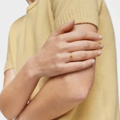 Small open Ring with 18kt gold plating over silver and motifs TOUS Grain