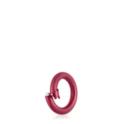 Small red-colored silver Ring Hold