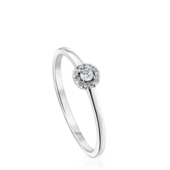 Small Ring in white gold with diamonds Les Classiques